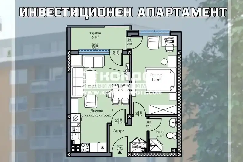 2-bedroom apartment in Plovdiv, Kyuchuk Parij