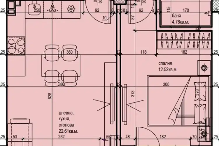 2-bedroom apartment in Plovdiv, Vystanicheski