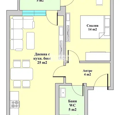 Photo 2 — 2-bedroom apartment in Plovdiv, Kyuchuk Parij