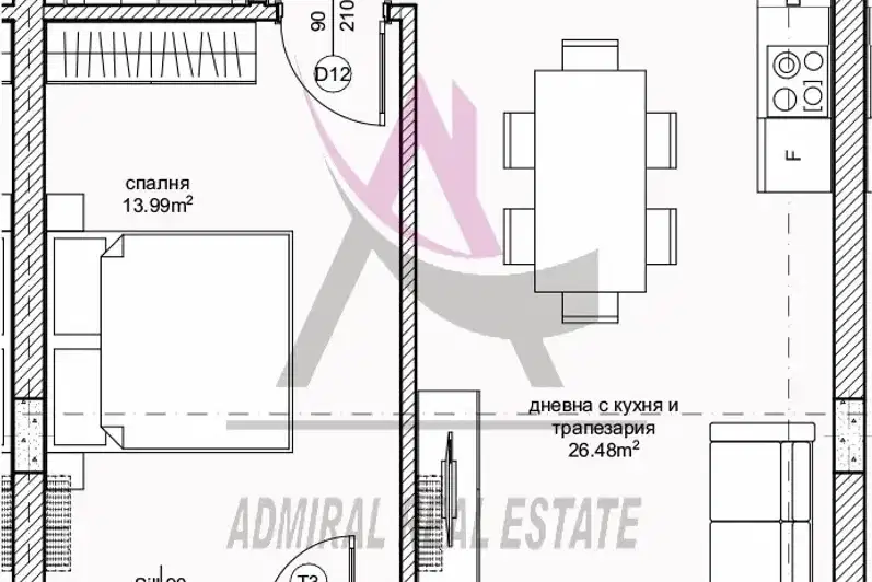 2-bedroom apartment in Varna, Vyzrajdane 1