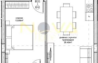 Двустаен апартамент във Варна, Възраждане 1