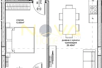 Двустаен апартамент във Варна, Възраждане 1