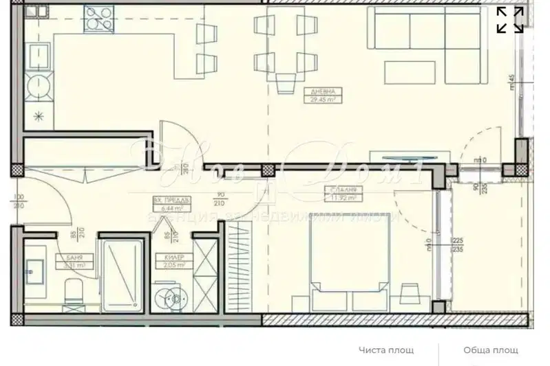 2-bedroom apartment in Varna, Vyzrajdane 1