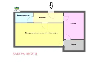 Двустаен апартамент в Пазарджик, Ябълките