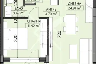 Двустаен апартамент с тераса в Младежки хълм, Пловдив