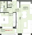 Двустаен апартамент с тераса в Младежки хълм, Пловдив