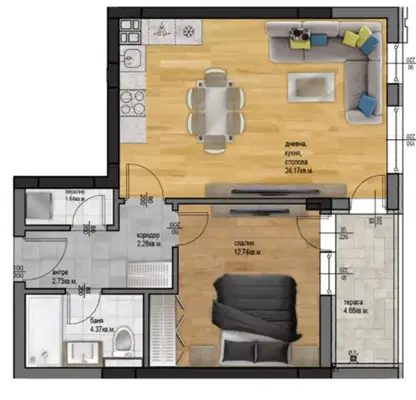 Photo 2 — 2-bedroom apartment in Plovdiv, Yujen