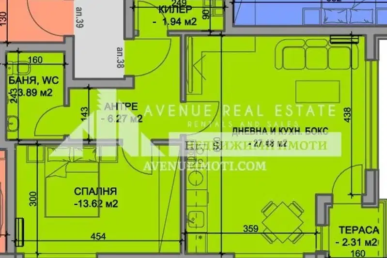 2-bedroom apartment in Plovdiv, Yujen