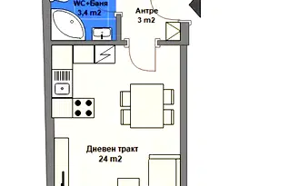 Двустаен апартамент във Варна, Зимно кино Тракия