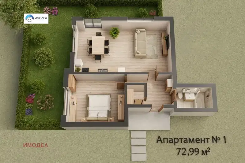 Двустаен апартамент във Велико Търново, Зона Б