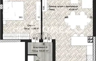 Двустаен апартамент в София, Зона Б-18