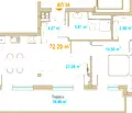 Снимка 2 — Двустаен апартамент в София, Зона Б-19