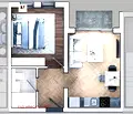 Снимка 2 — Двустаен апартамент в София, Зона Б-19