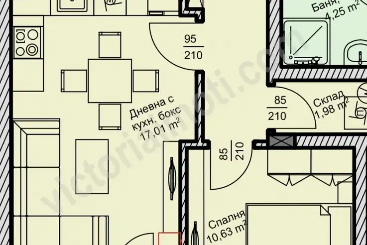 2-bedroom apartment in Veliko Tyrnovo, Zona B