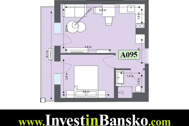 2-bedroom apartment in Oblast Blagoevgrad, Bansko