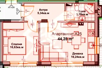 Двустаен апартамент в Бургас, Айтос