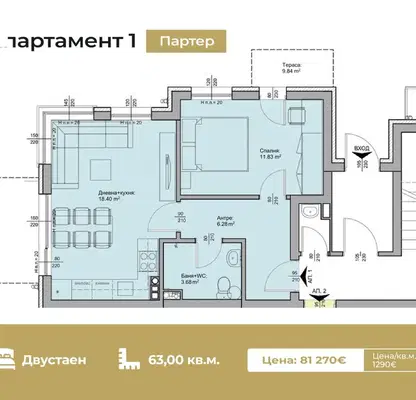 Снимка 3 — Двустаен апартамент в Бургас, Черноморец