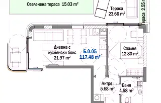 Двустаен апартамент в Бургас, Китен