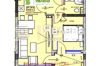 Двустаен апартамент в Бургас, Поморие