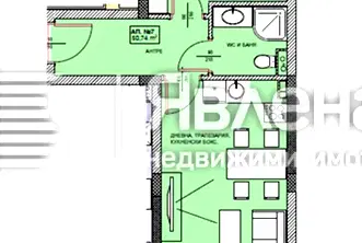 Двустаен апартамент в Бургас, Поморие