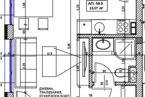 Двустаен апартамент в Бургас, Поморие