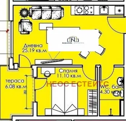 Снимка 2 — Двустаен апартамент в Бургас, Созопол