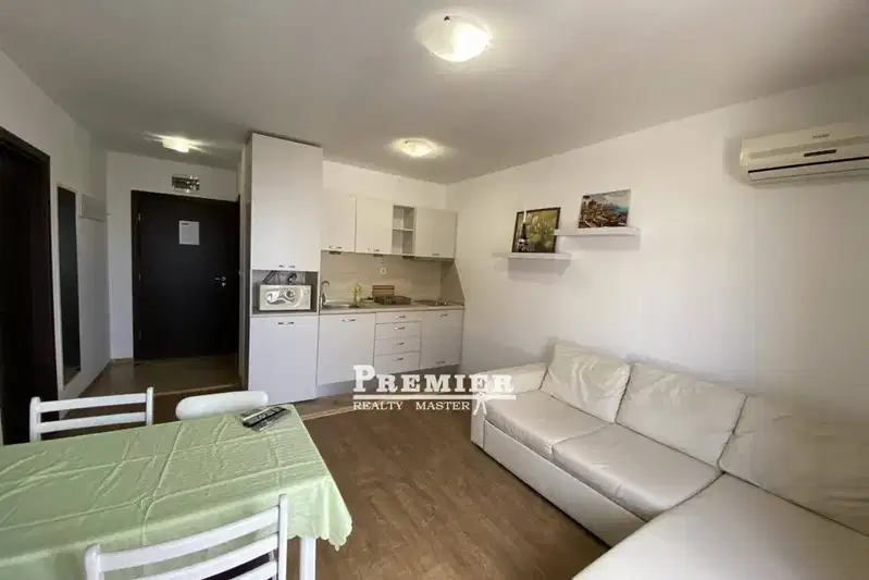Two-room apartment with pool view in Sunny Beach