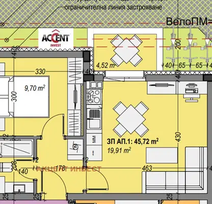 Снимка 2 — Двустаен апартамент в Добрич, с. Кранево