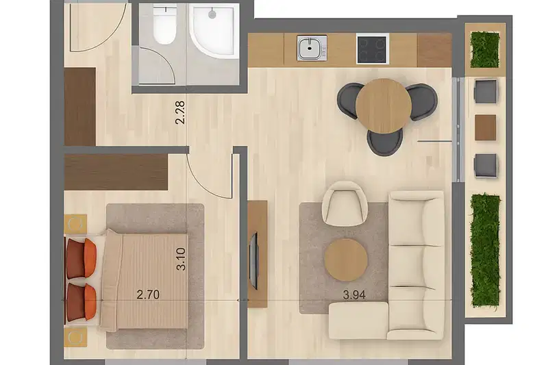 2-bedroom apartment in Oblast Pazardjik, Велин