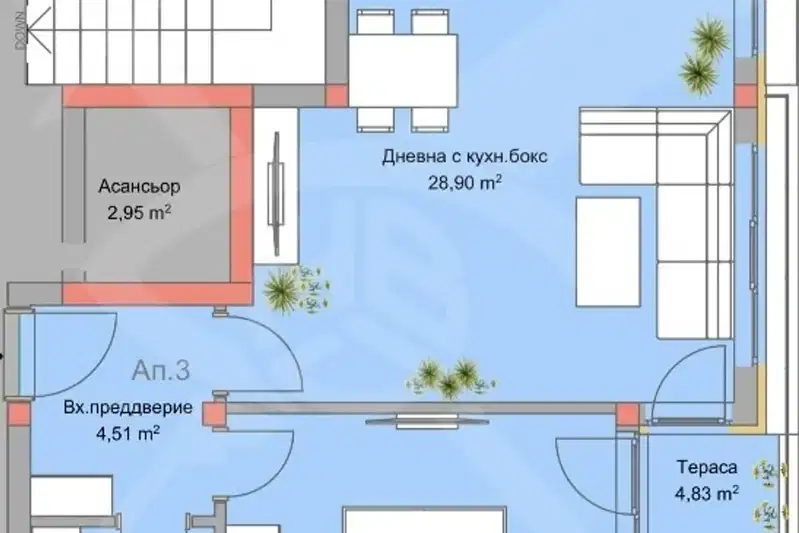Двустаен апартамент в Асеновград с тераса, ново строителство