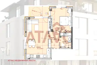 Двустаен апартамент в Пловдив, с. Марково