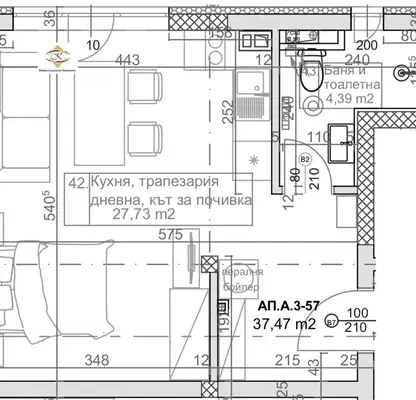 Снимка 4 — Едностаен апартамент в к.к. Слънчев ден