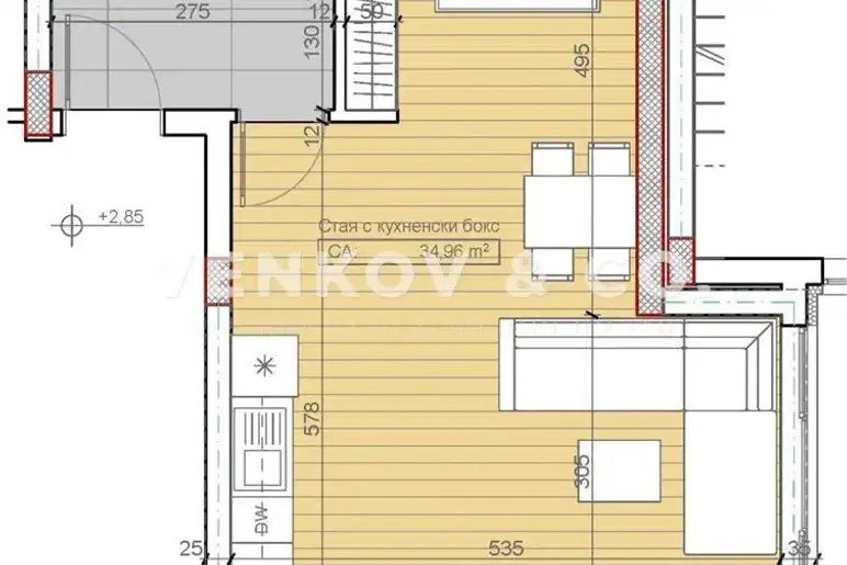 1-bedroom apartment in Sofiya, Boyana