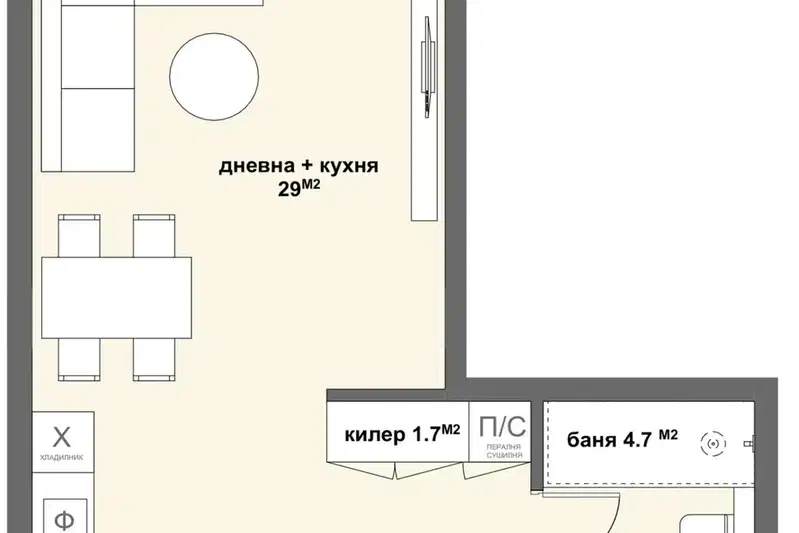 1-bedroom apartment in Stara Zagora, Centyr