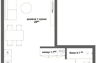 Едностаен апартамент в Стара Загора, Център