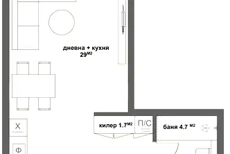 Едностаен апартамент в Стара Загора, Център