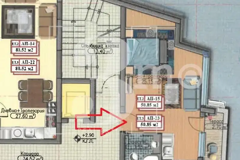 1-bedroom apartment in Sofiya, Drujba 1