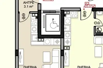 Едностаен апартамент в София, Дървеница