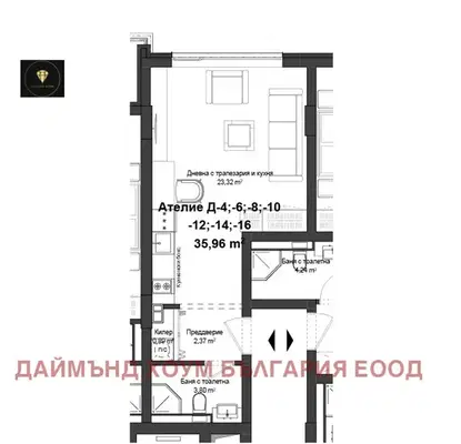 Photo 2 — 1-bedroom apartment in Plovdiv, Gagarin