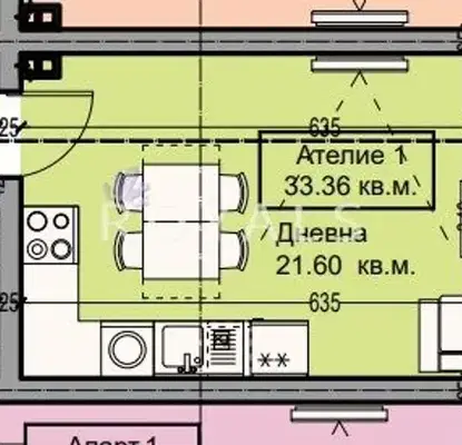 Снимка 4 — Едностаен апартамент във Варна, Галата