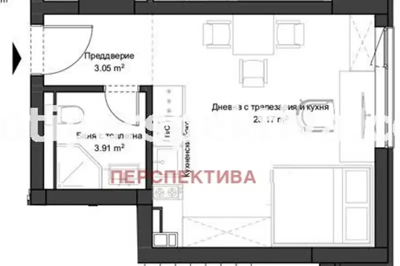 Едностаен апартамент в Пловдив, Кючук Париж