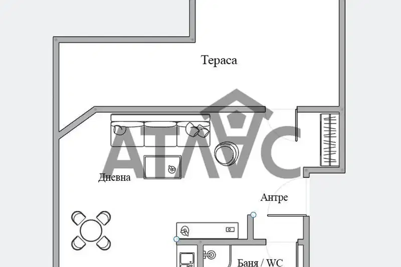 1-bedroom apartment in Plovdiv, Kyuchuk Parij