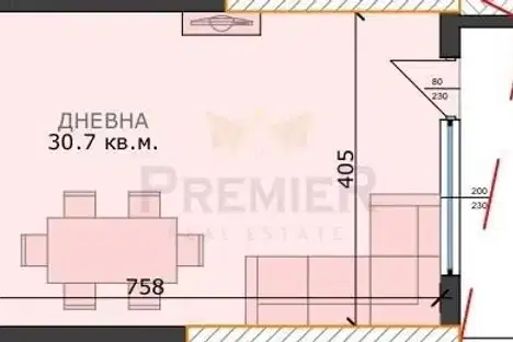 1-bedroom apartment in Varna, Pchelina