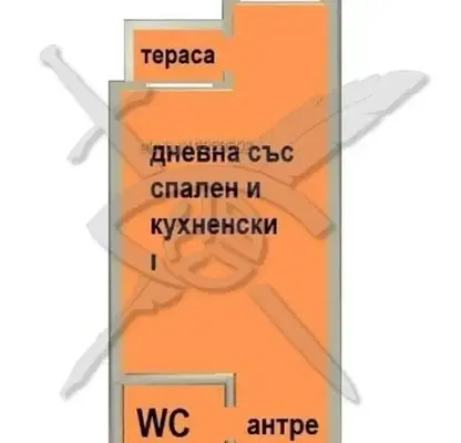 Снимка 2 — Едностаен апартамент в Бургас, Меден рудник - зона А