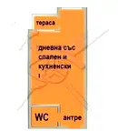 Едностаен апартамент в Бургас, Меден рудник - зона А