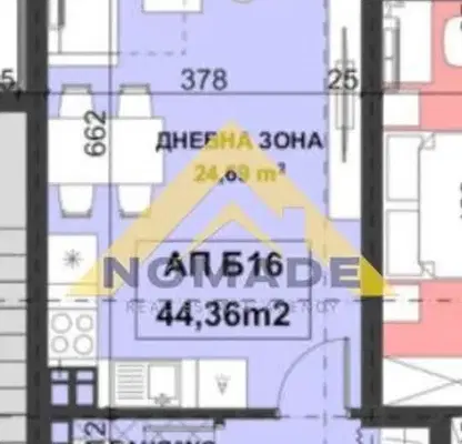 Снимка 3 — Едностаен апартамент в Пловдив, Остромила