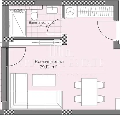 Снимка 5 — Едностаен апартамент в Пловдив, Остромила