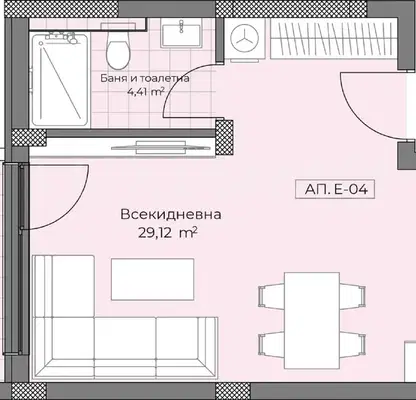 Снимка 4 — Едностаен апартамент в Пловдив, Остромила