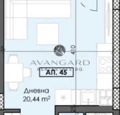 Снимка 2 — Едностаен апартамент в Пловдив, Тракия