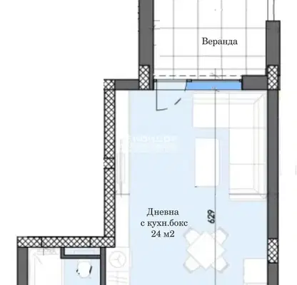 Снимка 4 — Едностаен апартамент в Пловдив, Тракия